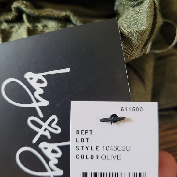 by & by Olive Green Paperbag Pants with Tie Front Size Women's XXL NEW with Tag - Picture 10 of 10